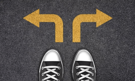 Image depicting a choice of going one direction or the other